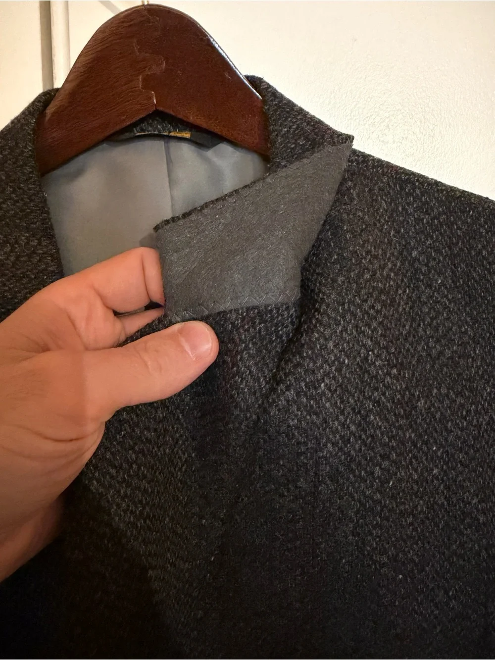 Haggar Dark Gray Textured Wool Sport Coat
